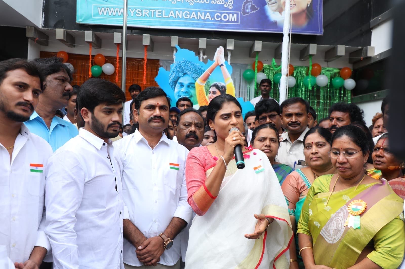 YS Sharmila Speech after Hoists national Flag at Party Office