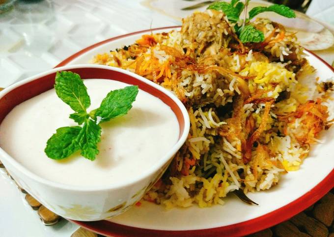 curd and biryani