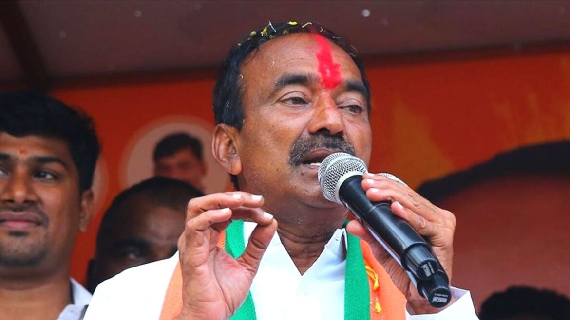 Etala rajender fire on cm kcr in parkala