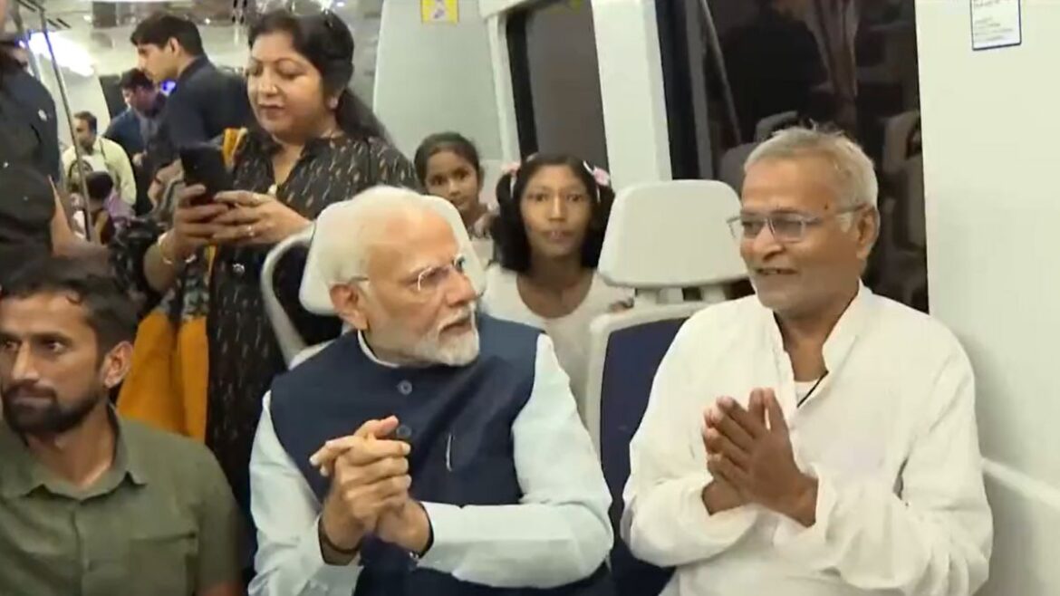 PM Modi takes Delhi Metro ride to convention centre