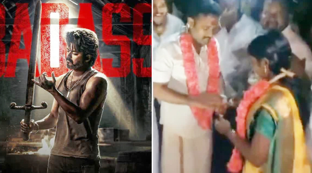 Marriage in theatre: 'Leo' as a witness.. a couple got married in the cinema hall..!