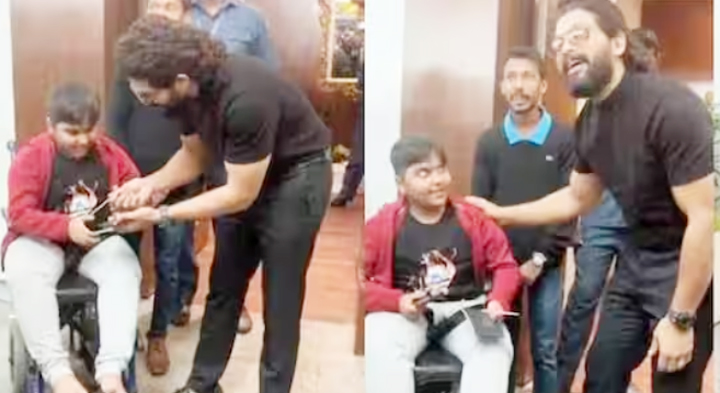 Allu arjun: Icon star Allu Arjun is shocked to see his fan!