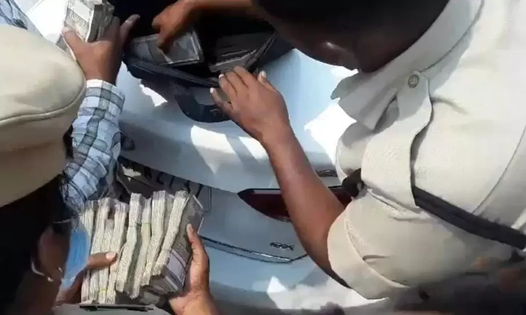 cash seized during police check in hyderabad police seized unaccounted money and gold