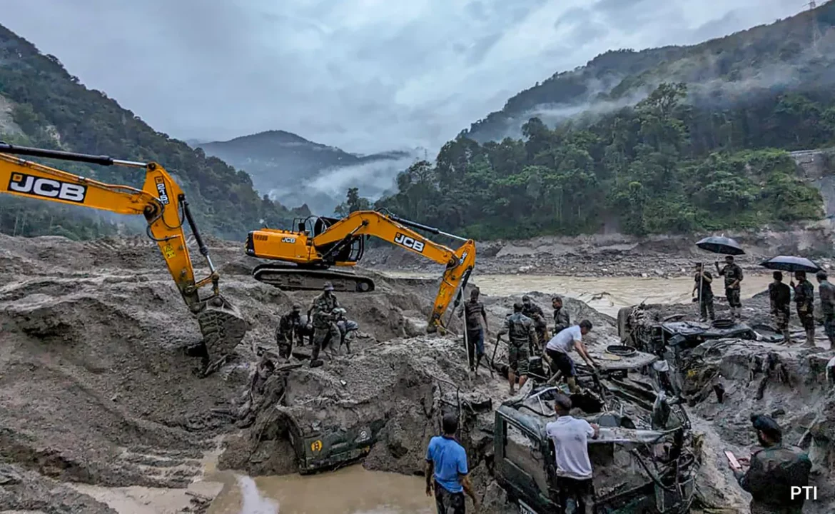 53 Killed In Sikkim Floods 27 Bodies Found In Teesta River
