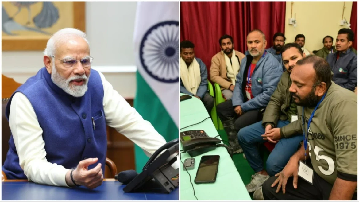 PM Modi speaks with rescued Uttarkashi workers lauds their courage patience