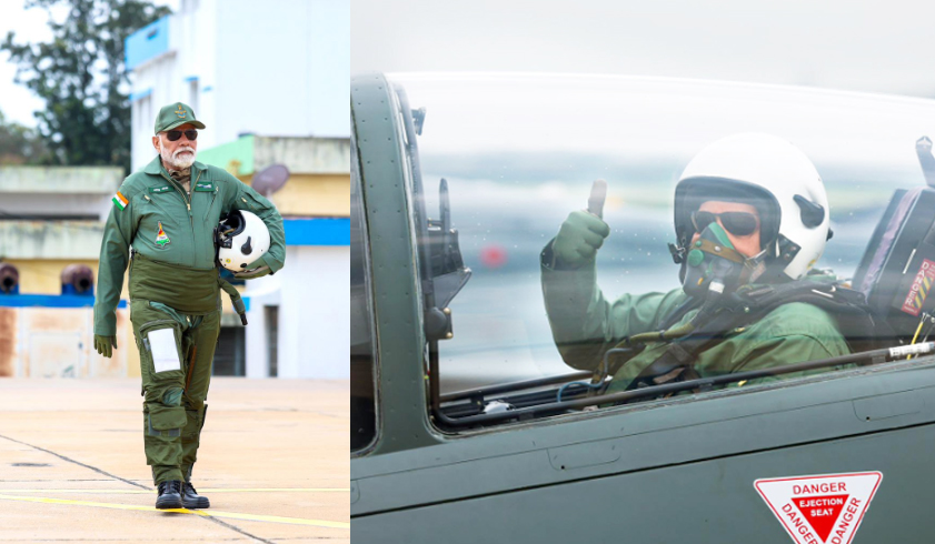 PM Modi: Prime Minister Modi took a ride in the Tejas fighter plane..!