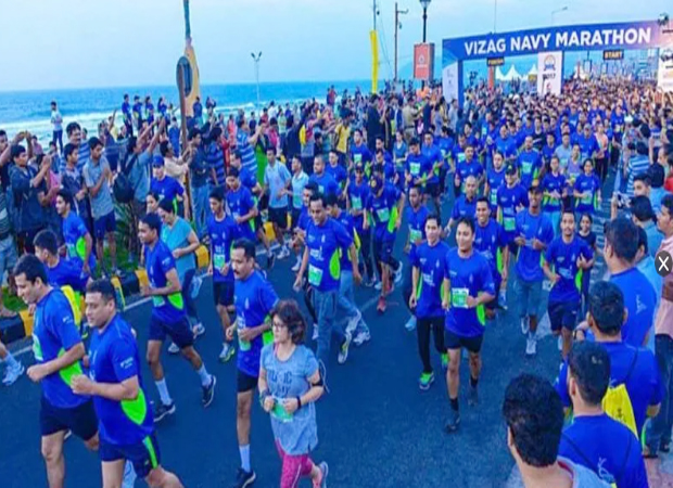 Marathon: Marathon noise.. Sachin in Hyderabad.. Navy in Vizag..!