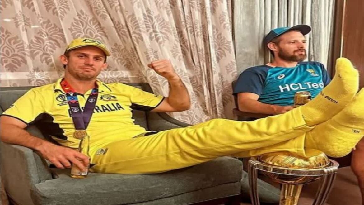 case filed on australia player mitchell marsh fir registered against aussies all rounder mitchell marsh resting feet world cup