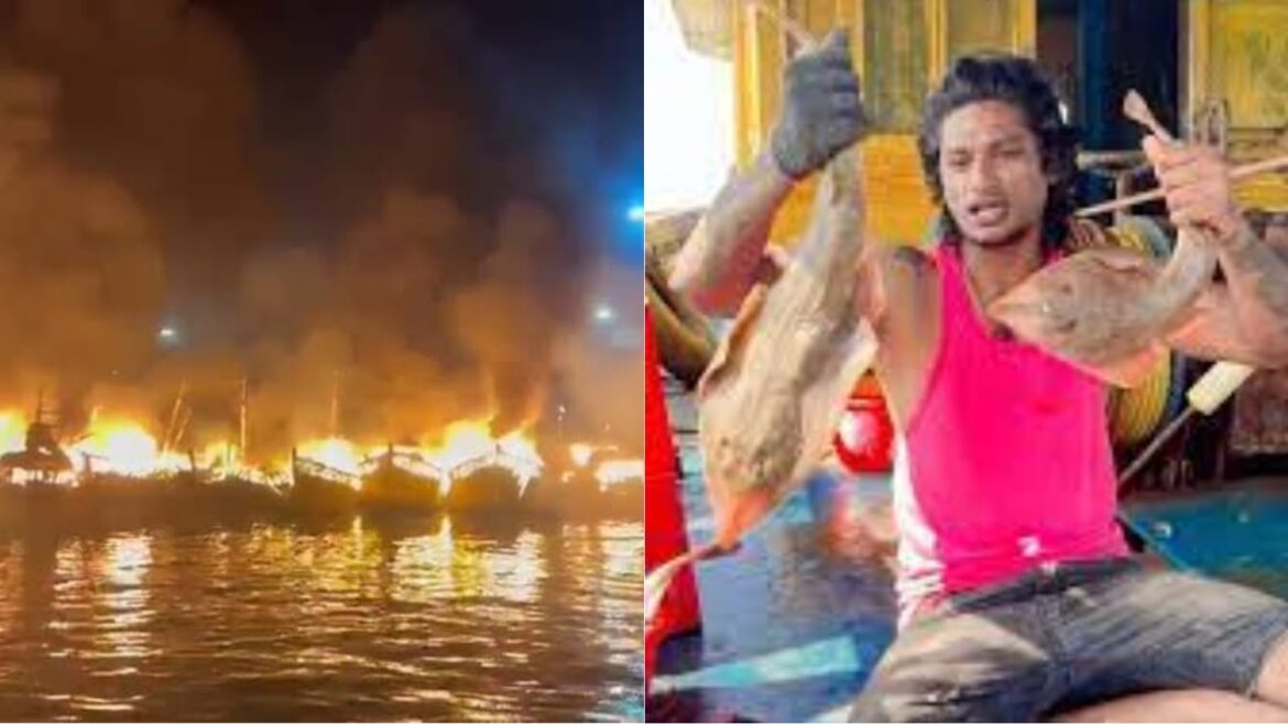 youtuber local boy nani arrest in visakha fishing harbour fire incident