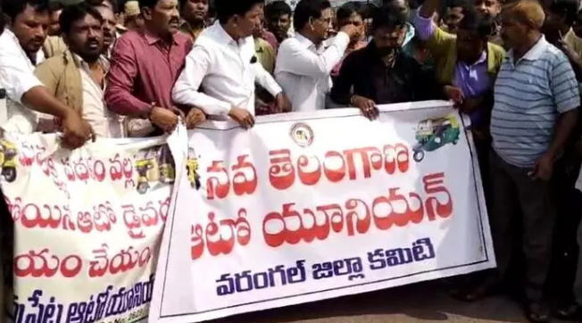 we are losing with free bus travel huge rally of auto drivers