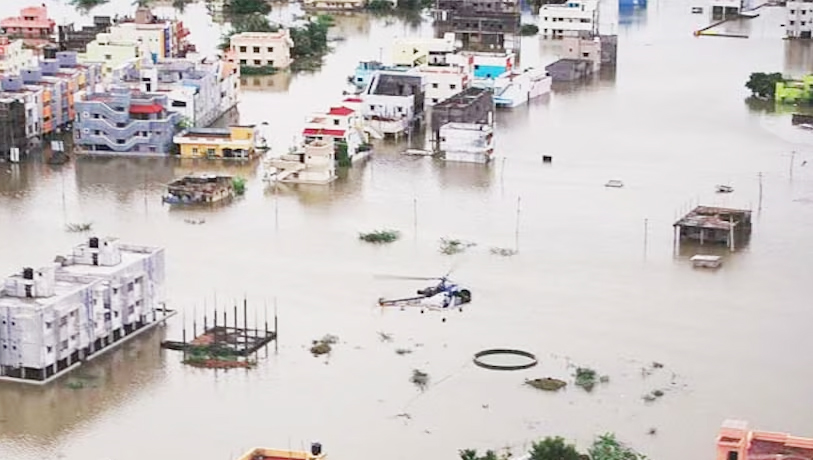 Tamilnadu: Rains flooded Tamilnadu... 800 people trapped in floods..!