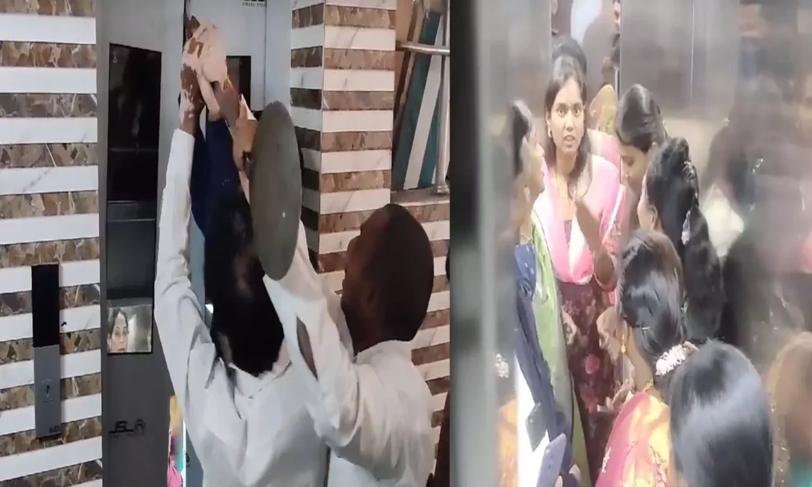 mla lasya nandita stuck in the lift