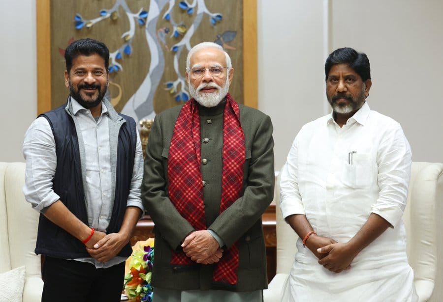 Telangana CM Revanth Reddy DCM Bhatti Vikramarka Meet PM Modi In Delhi