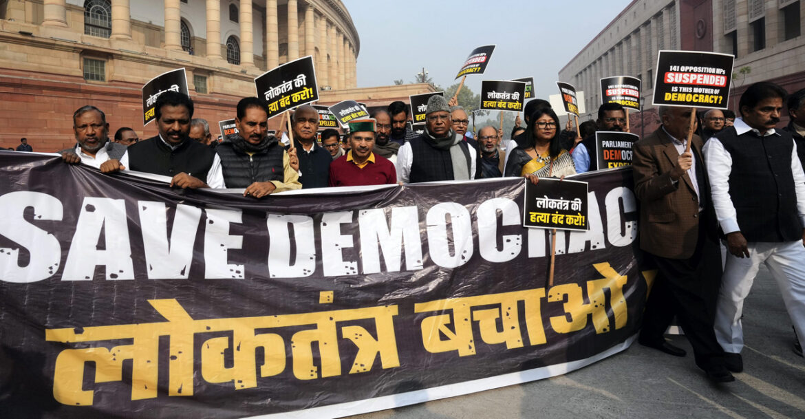 opposition mps protest over mass suspension hold march from parliament