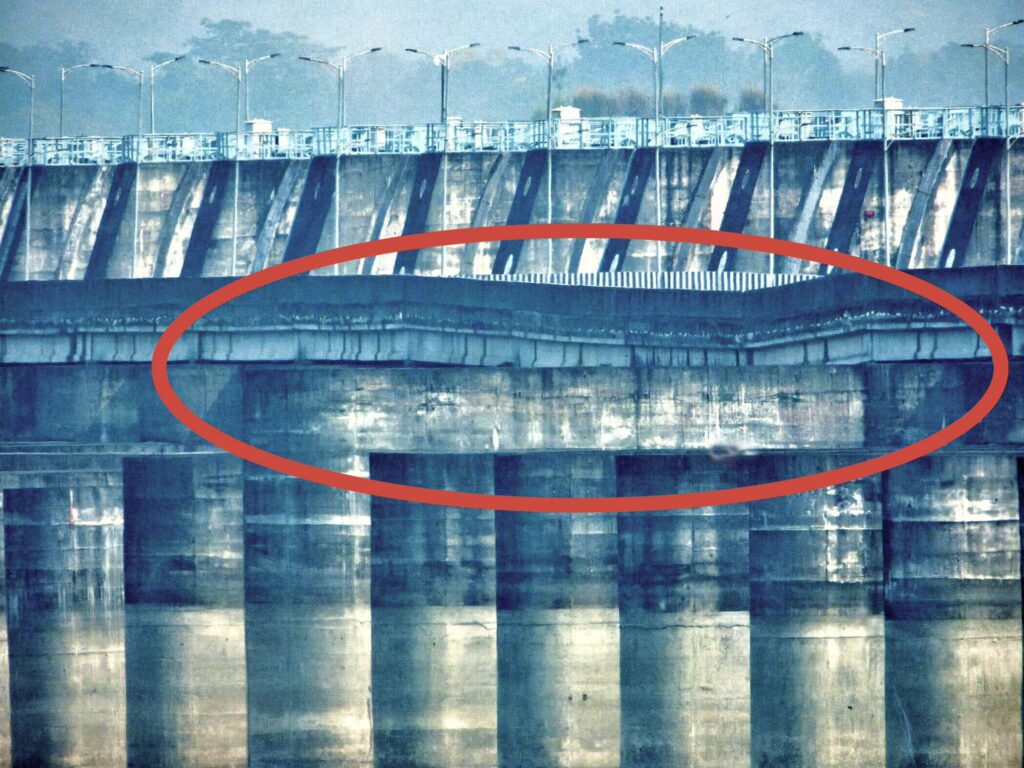Medigadda barrage more damage.. 20th pillar bent 5 feet!
