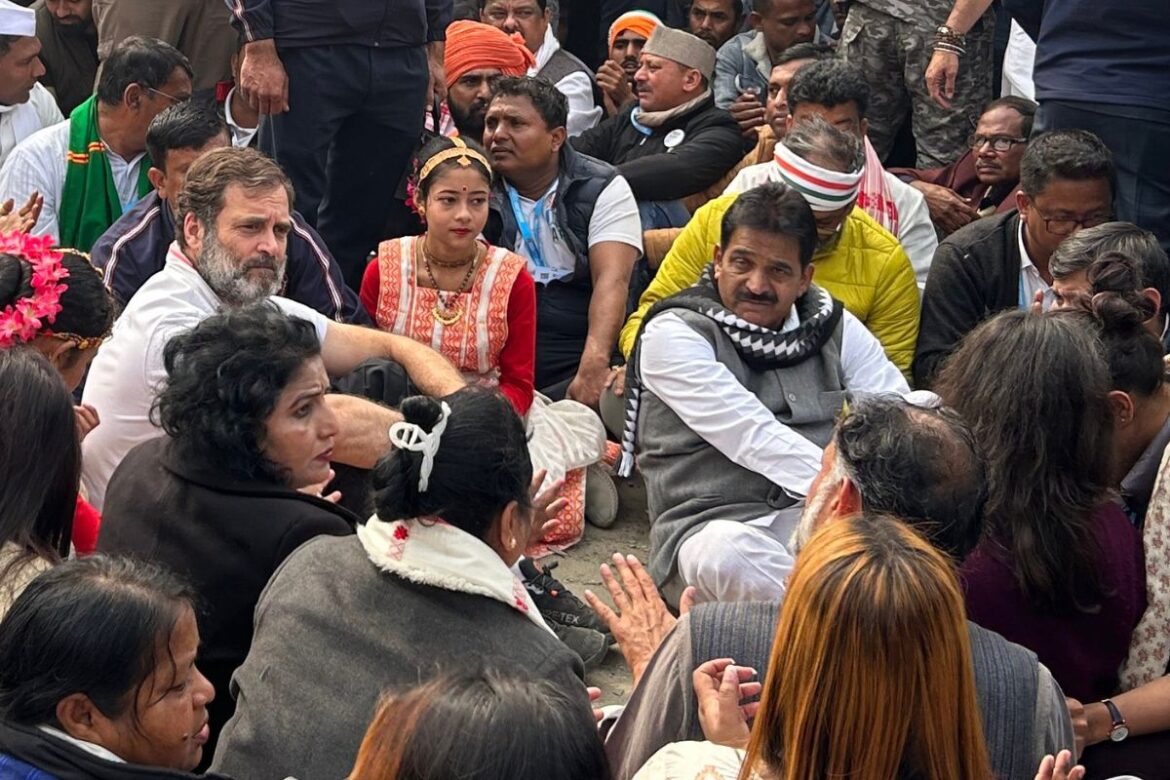 Rahul Gandhi stopped from visiting Assam shrine says was invited stages dharna