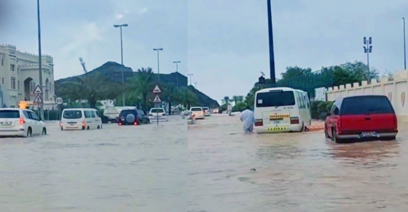 Heavy Rain in Dubai: Heavy rain in Dubai.. Mumbai's roads facing floods..!